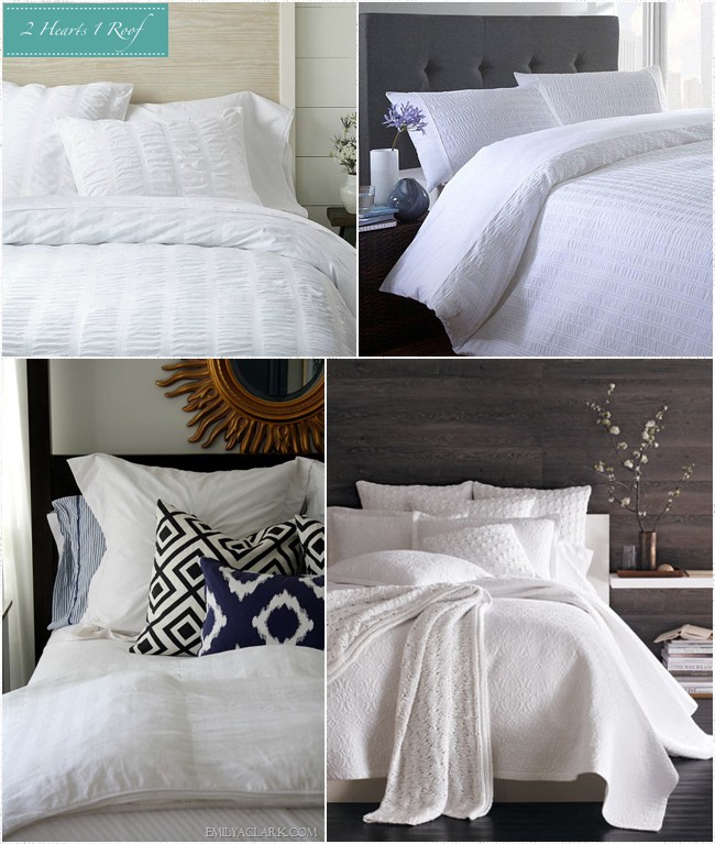 Bedroom Inspiration - White Bedding - Two Hearts One Roof