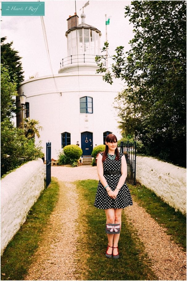 What I Wore – to Usk Lighthouse, Polka Dots and Vintage Beads