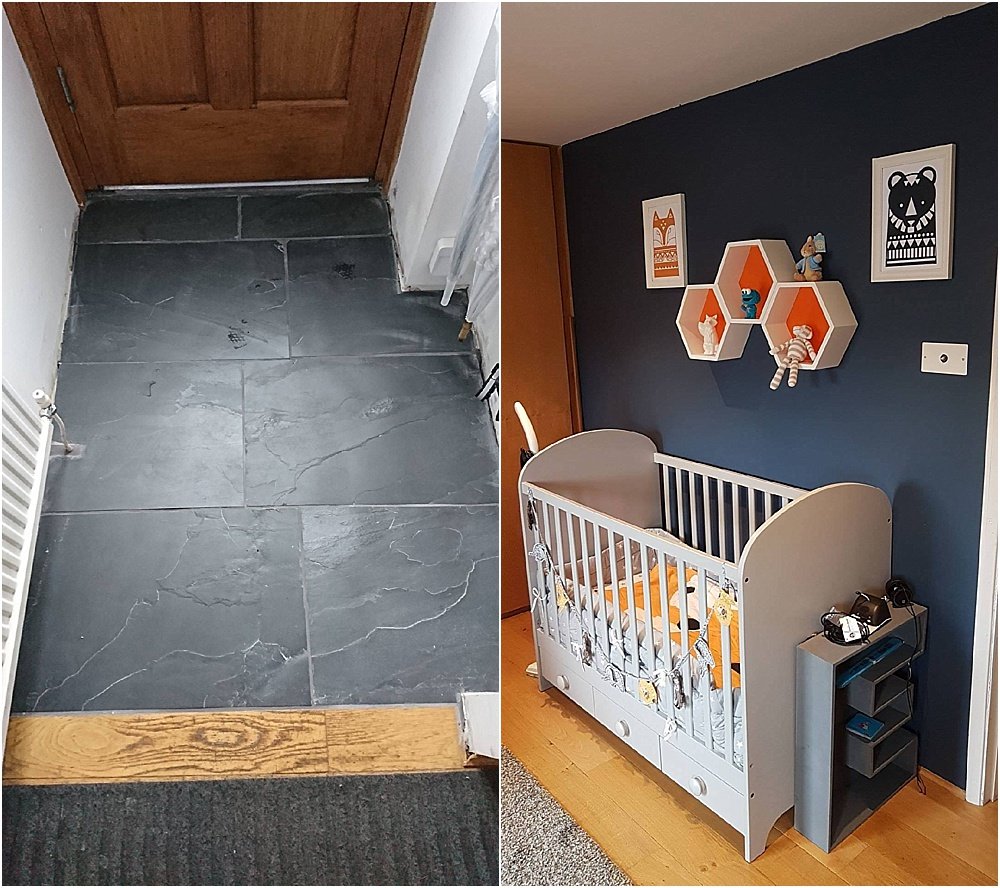 Slate tiles, nursery decorating ideas