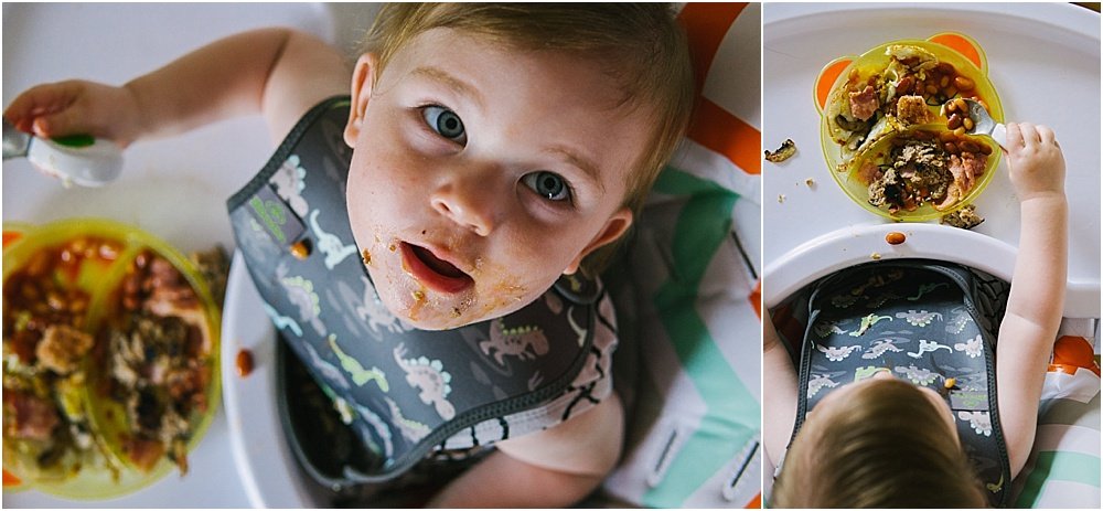 Baby led weaning - doddl cutlery and bibetta bib