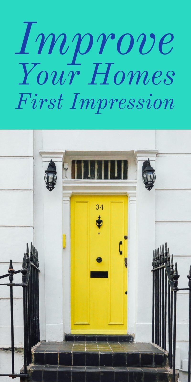 Improve your home - bright yellow front door