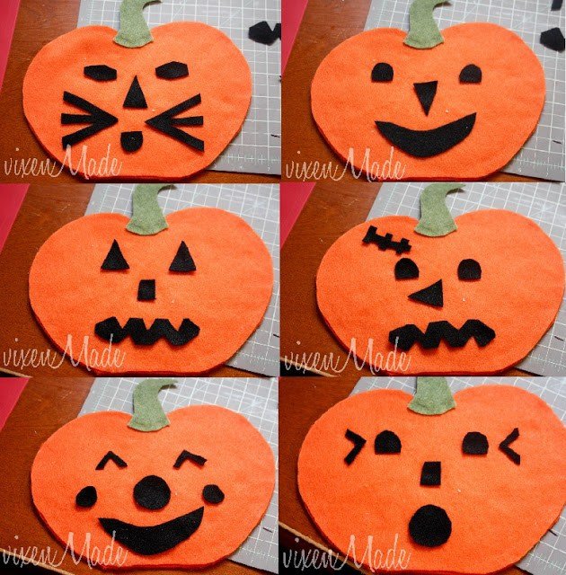 Felt Pumpkin craft for toddlers 