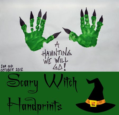 Wicthes handprint craft for kids