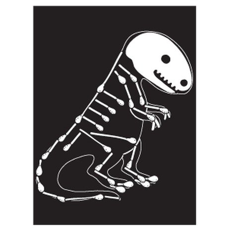 Cotton Bud Dinosaur Skeleton Craft