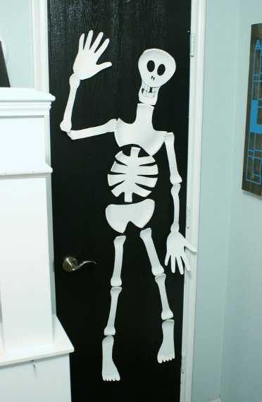 Giant Paper plate skeleton craft for kids