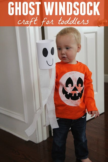 Ghost Windsock Craft for toddlers