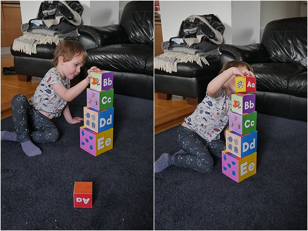 Elmer the elephant toys stacking blocks