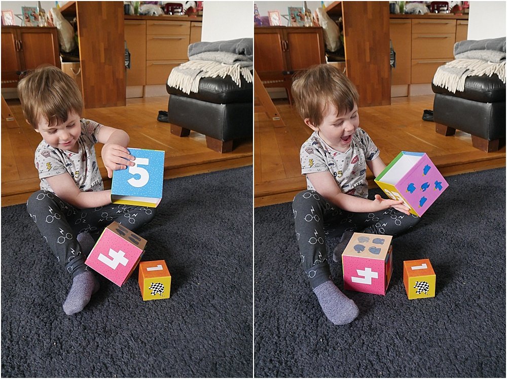 Elmer the elephant stacking blocks for toddlers