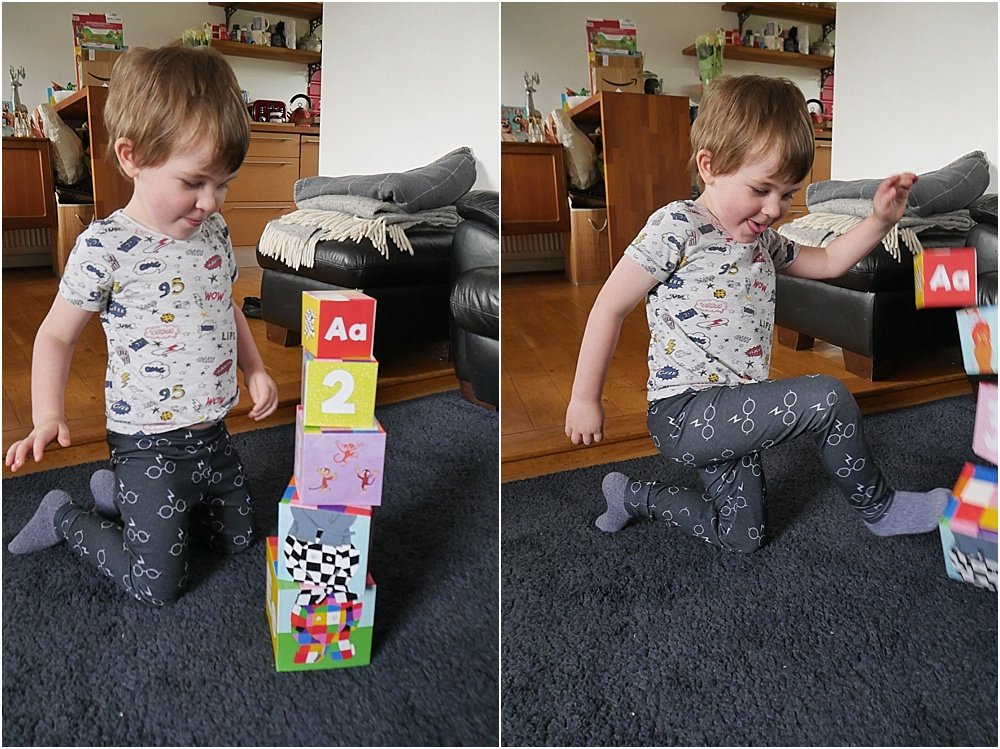 Milly and Flynn stacking blocks review