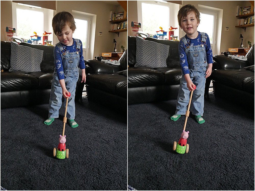 Milly and Flynn Push along Peppa Pig toy