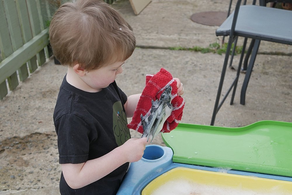 Gelli Baff Dinosaur Themed Sensory Play Set Up for Toddlers