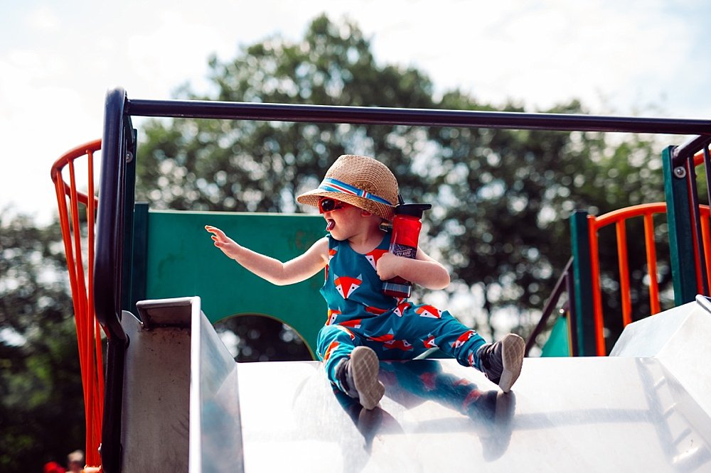 Fox print rompers for boys