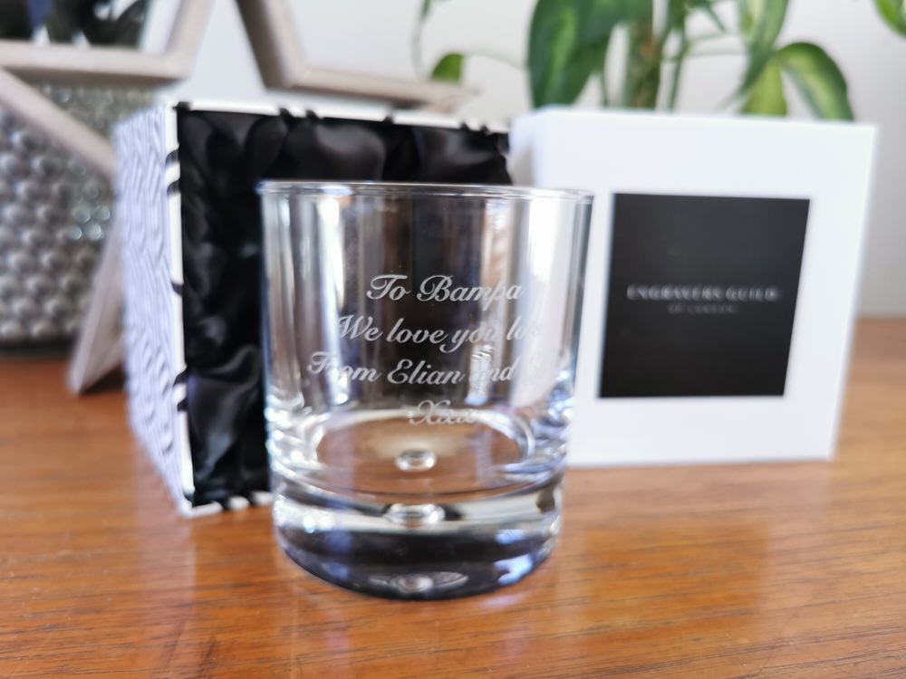 Personalised whiskey glass - Fathers Day Gift Ideas