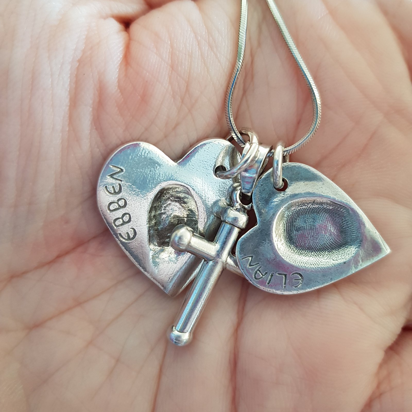 Baby finger print necklace - Baby loss gifts