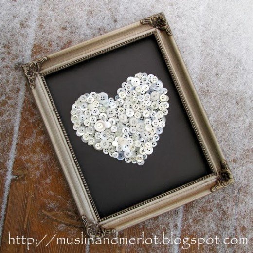 Button heart Craft for your home
