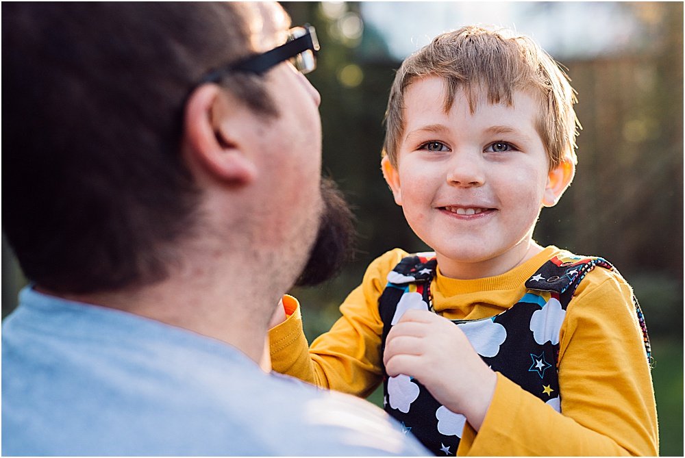 small boy smiling at camera