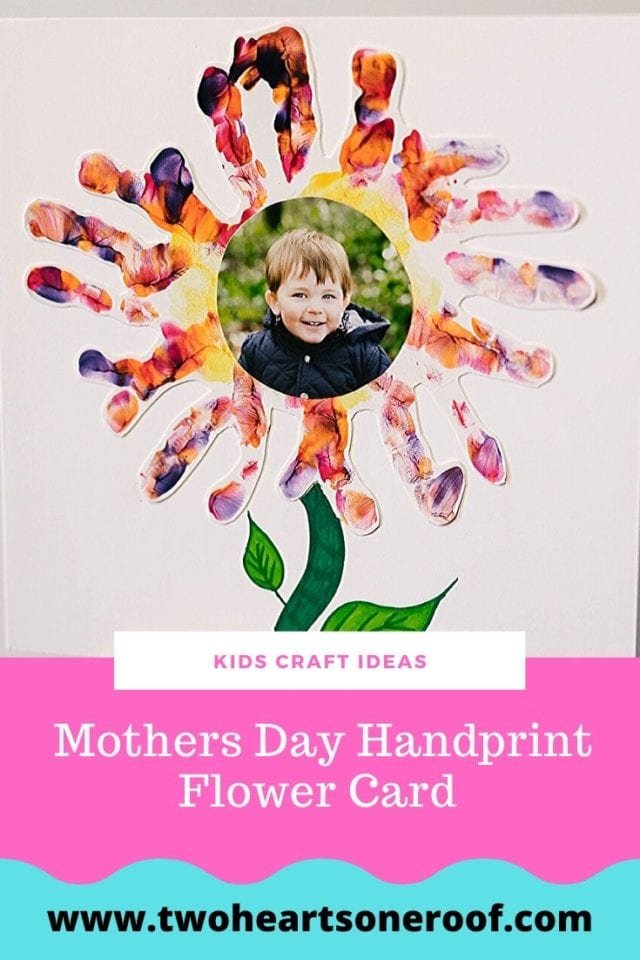 Mothers Day Handprint Flower Card