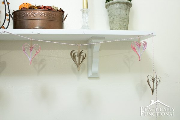 Paper Heart Garland Craft