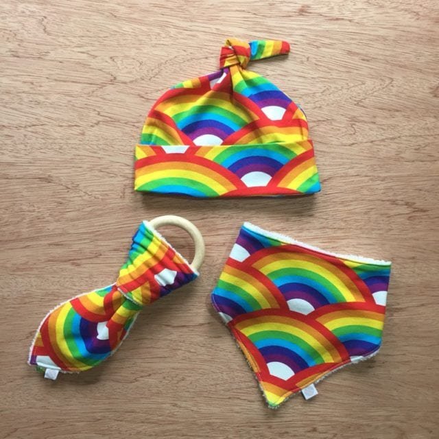 rainbow baby gift set