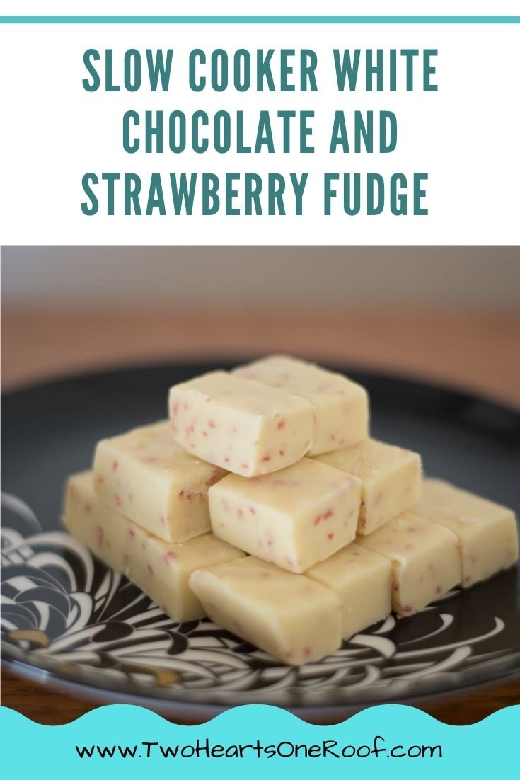 Slow Cooker White Chocolate Fudge with Strawberries Recipe