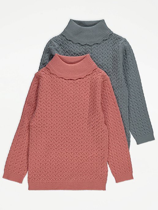 Cable knit jumpers from George