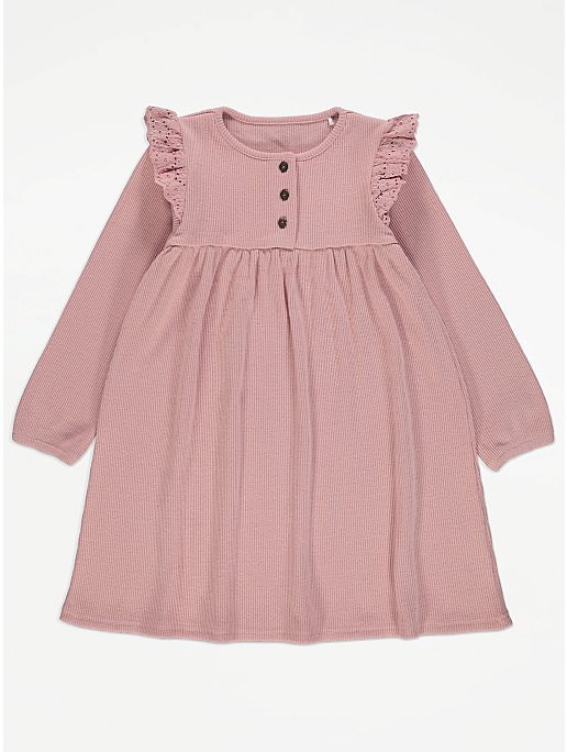 pink frill trim dress George