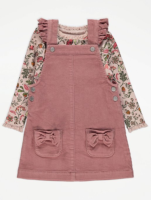 pin Corduroy pinafore outfit