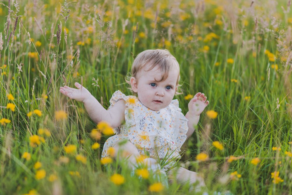wildflower field portrait 