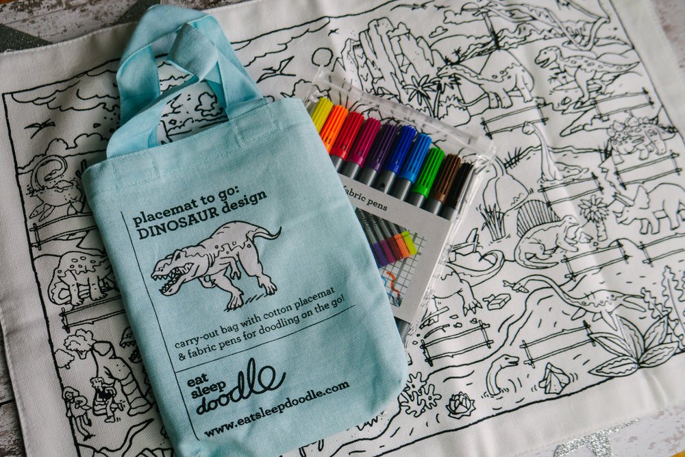 Colour your own Dinosaur Placemat