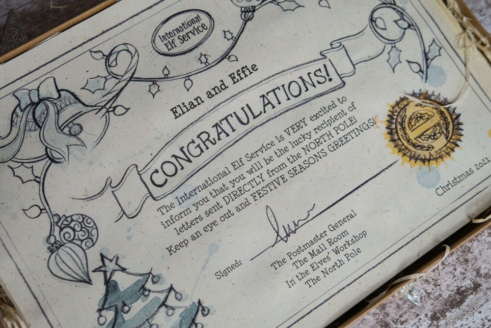 elf letter advent calendar 