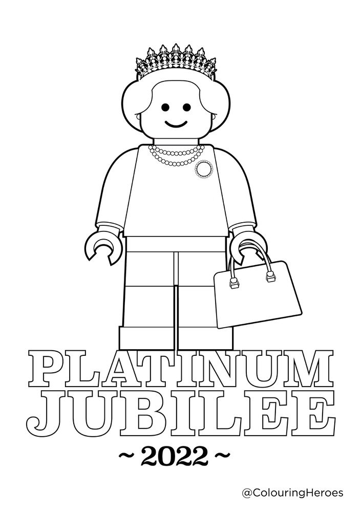 Queens Jubilee free colouring sheet