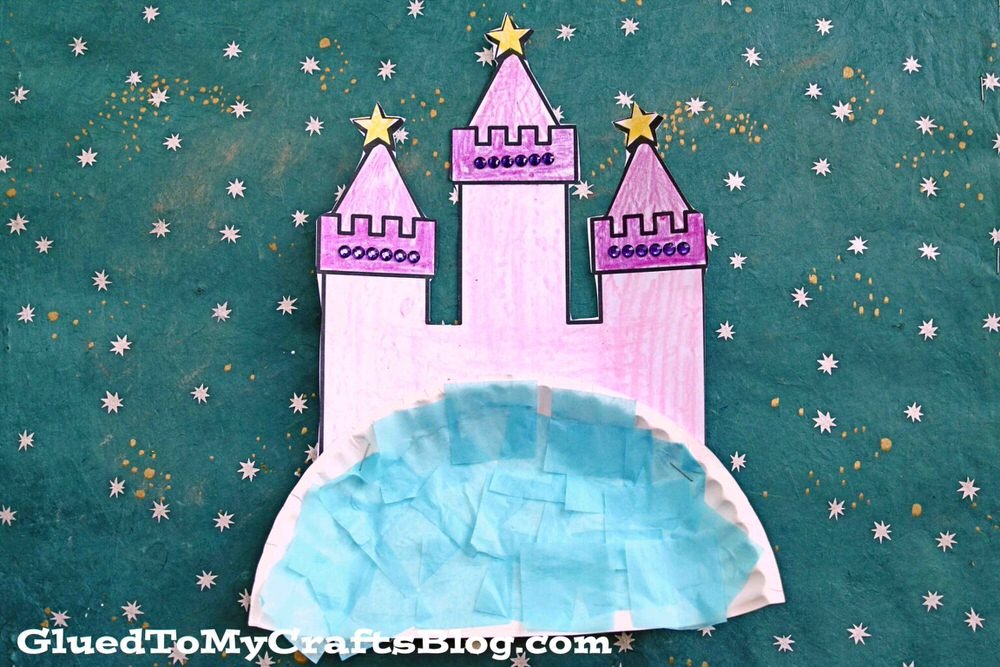 Paper plate castle craft