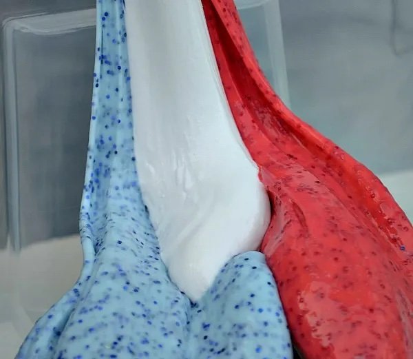 Red, white and blue slime tutorial