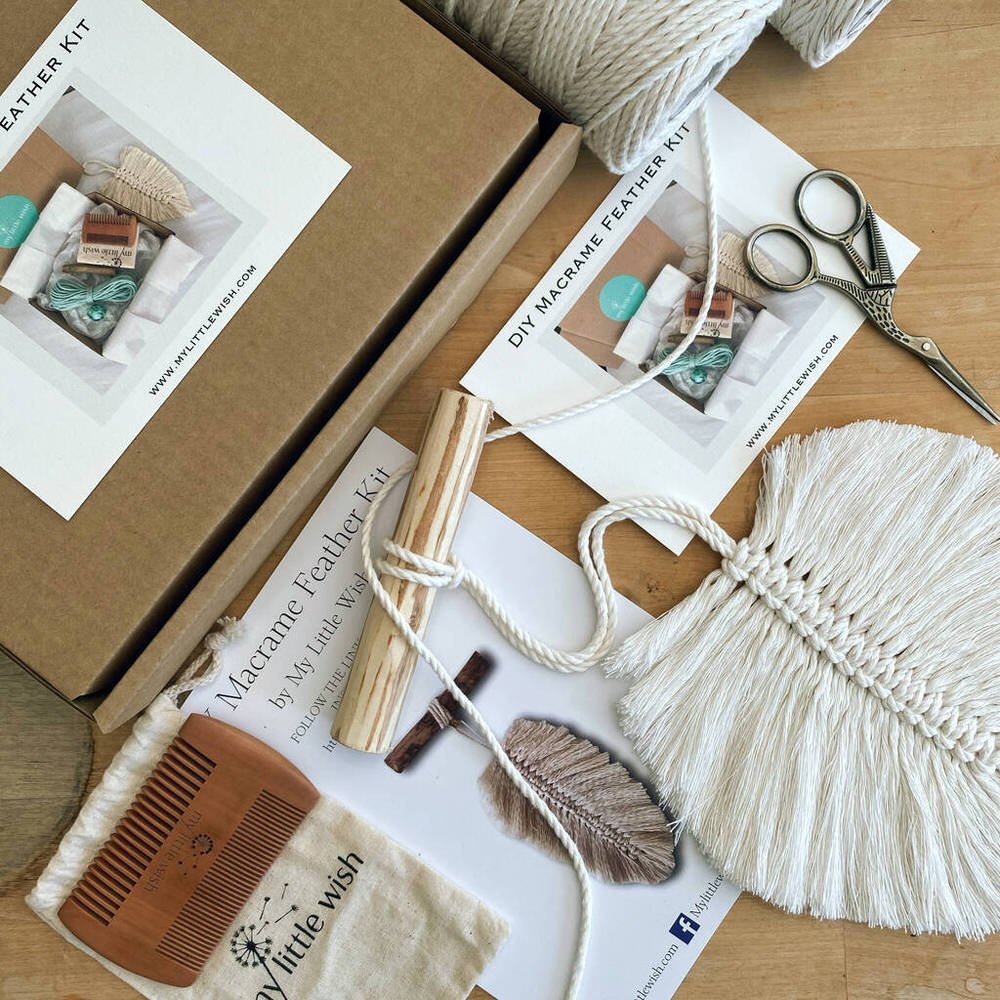 Macrame Feather Kit - Gifts for creative people