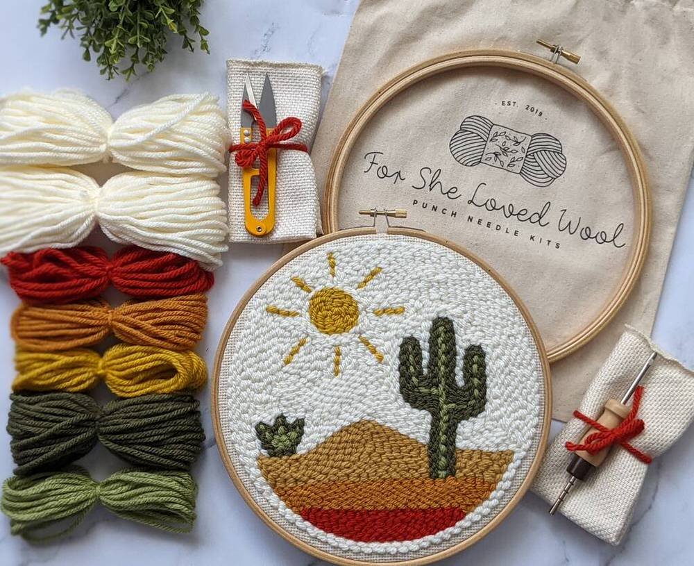 Punch needle kit - gifts for creative people