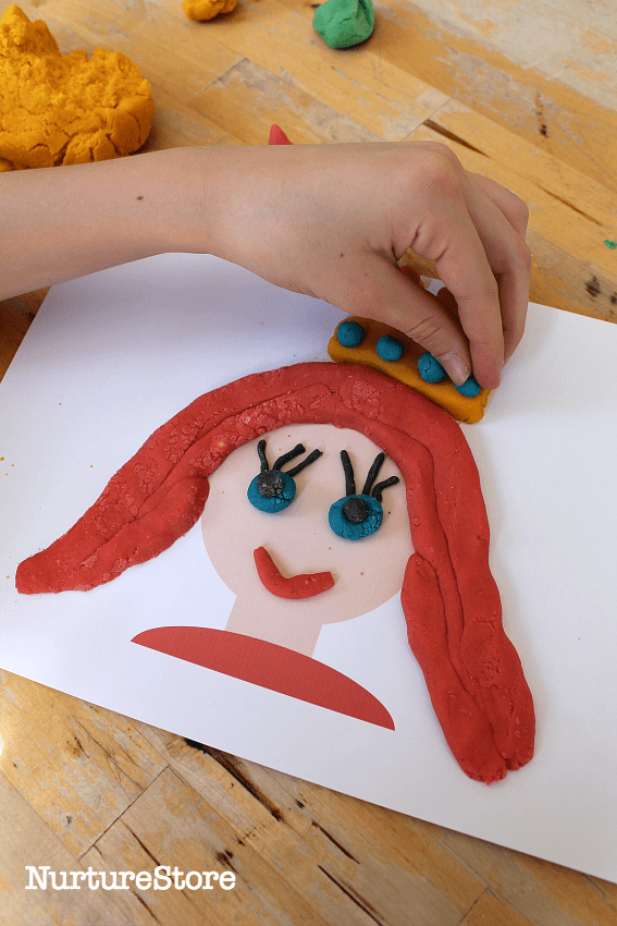 Princess themed jubilee play dough craft