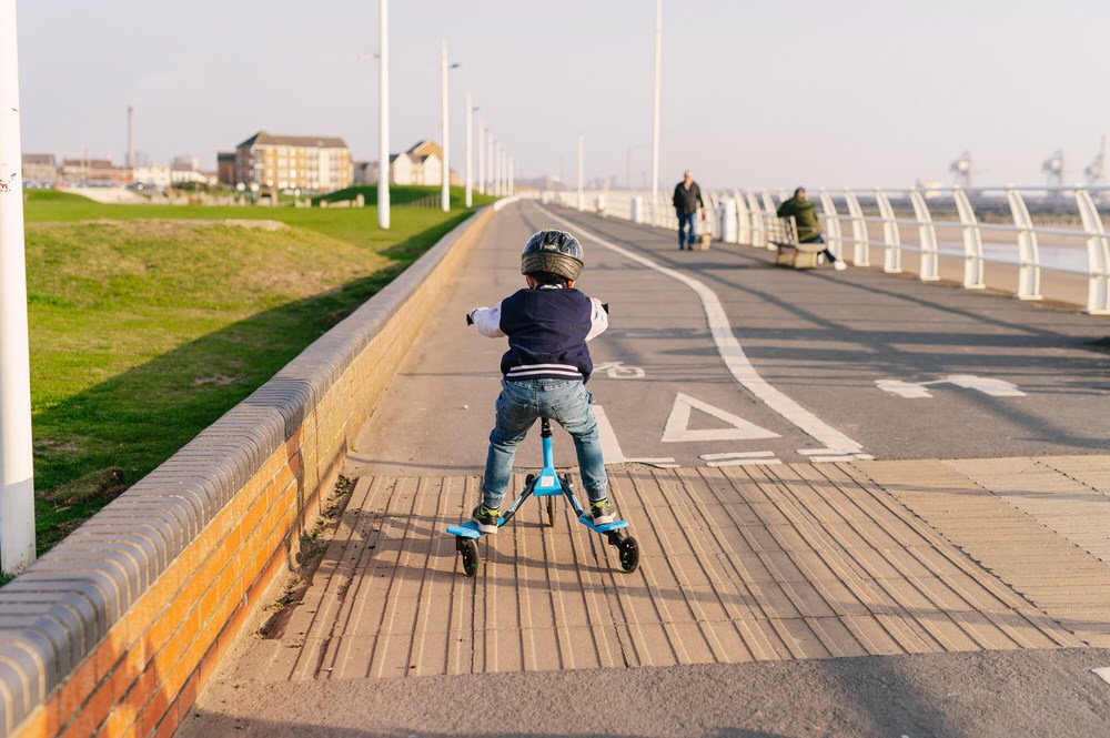 Wiggle scooter on the beach