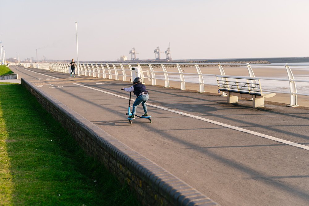 Wiggle scooter on the beach