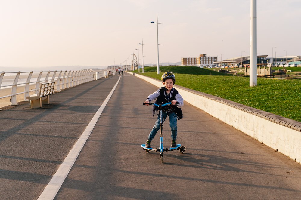 Wiggle scooter on the beach