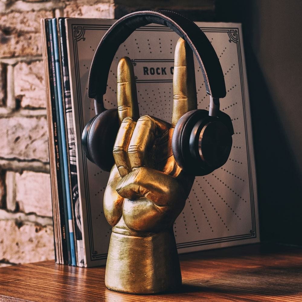 Rock on headphone stand