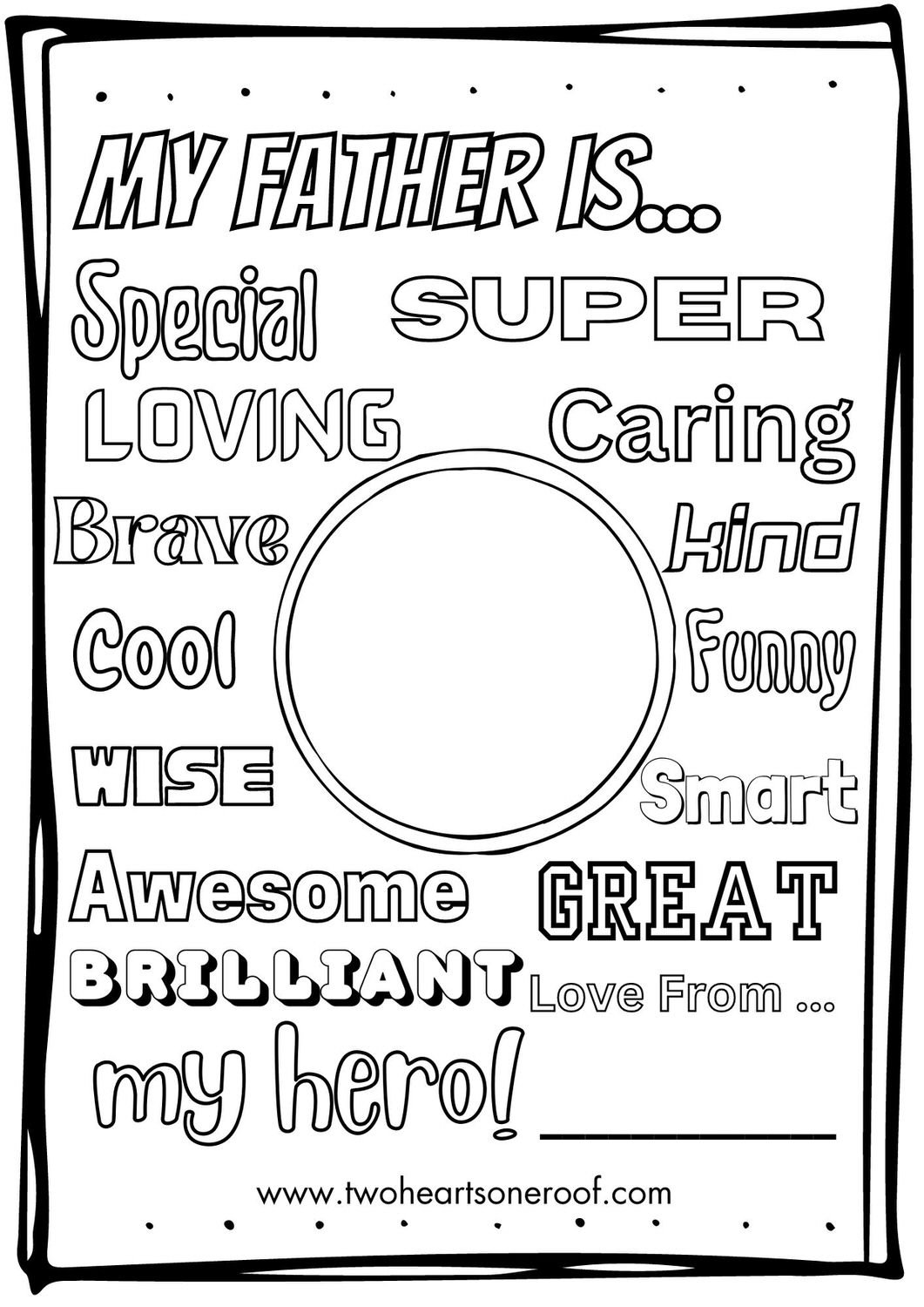 Father's Day Colouring Pages - Free Printable