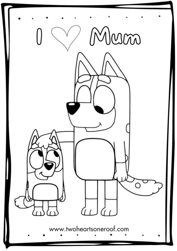 Bluey Colouring Pages (FREE Printables) - Two Hearts One Roof