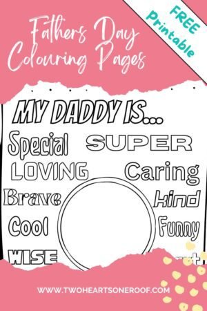Free Fathers day colouring page