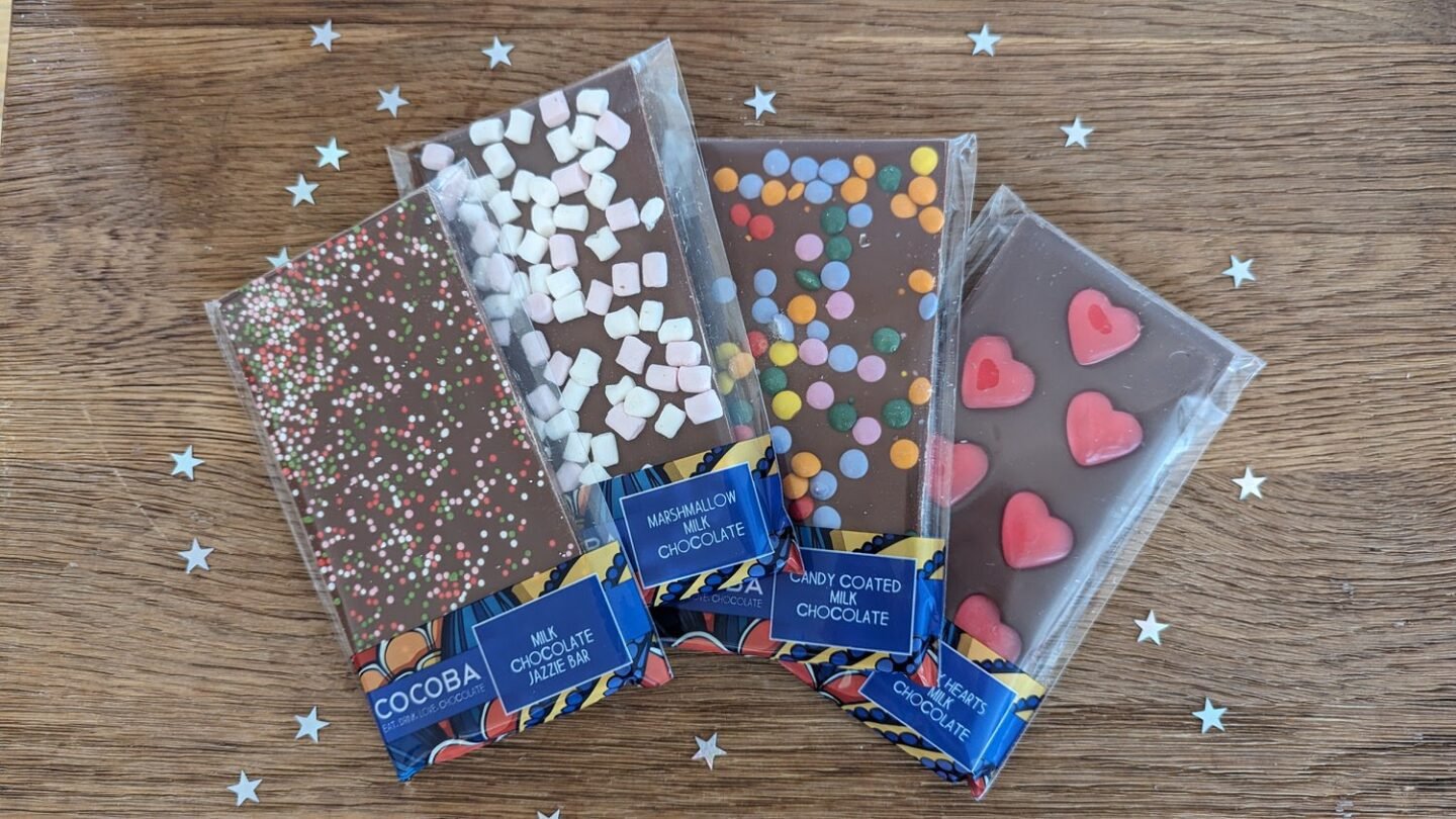 Cocoba Chocolate candy topped chocolate bars