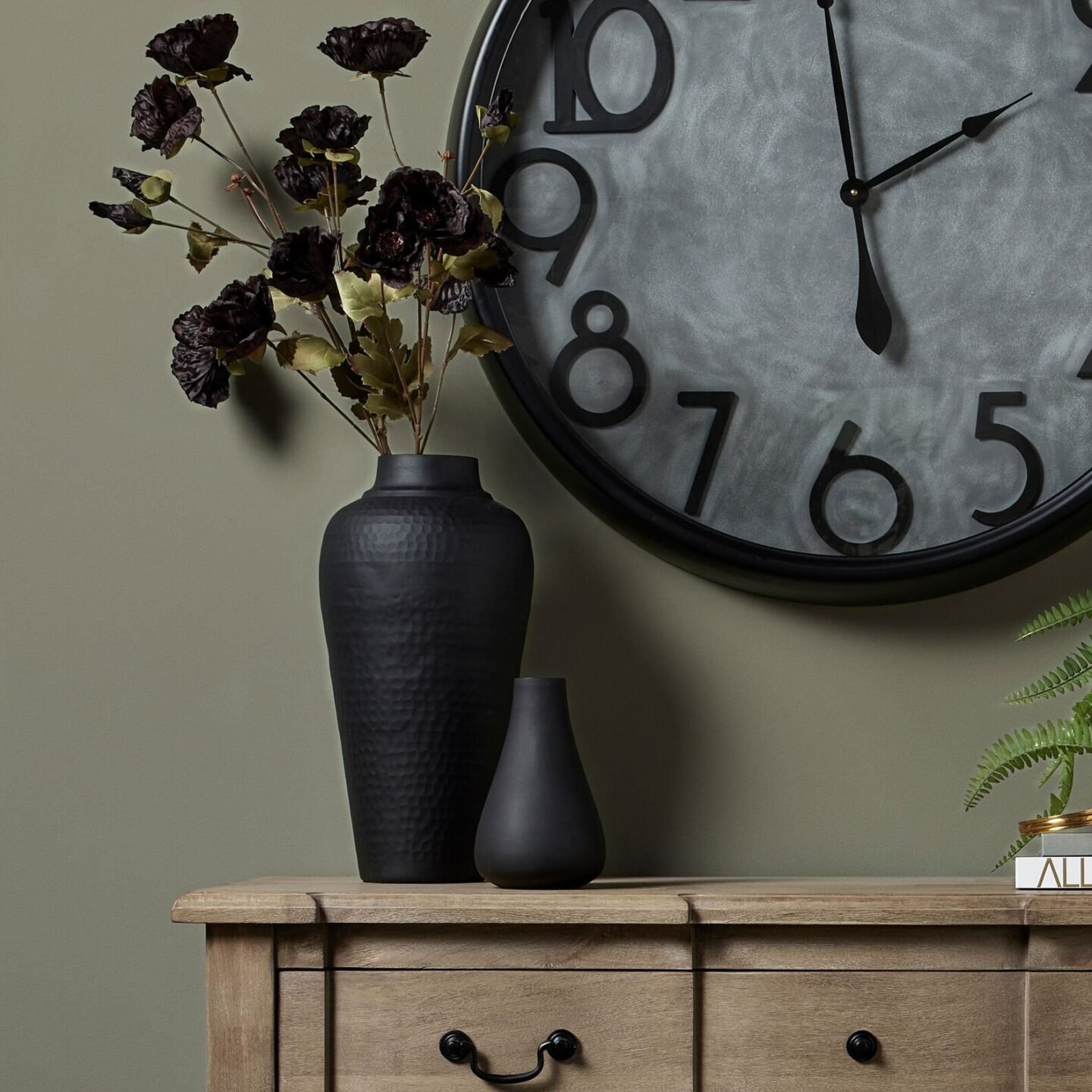 Black home accessories - living room accessories - Etsy vase