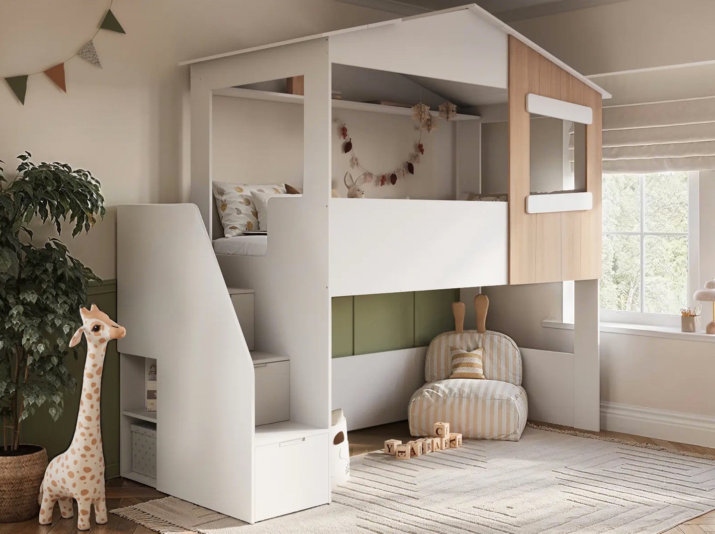 Kids mid-sleeper bed