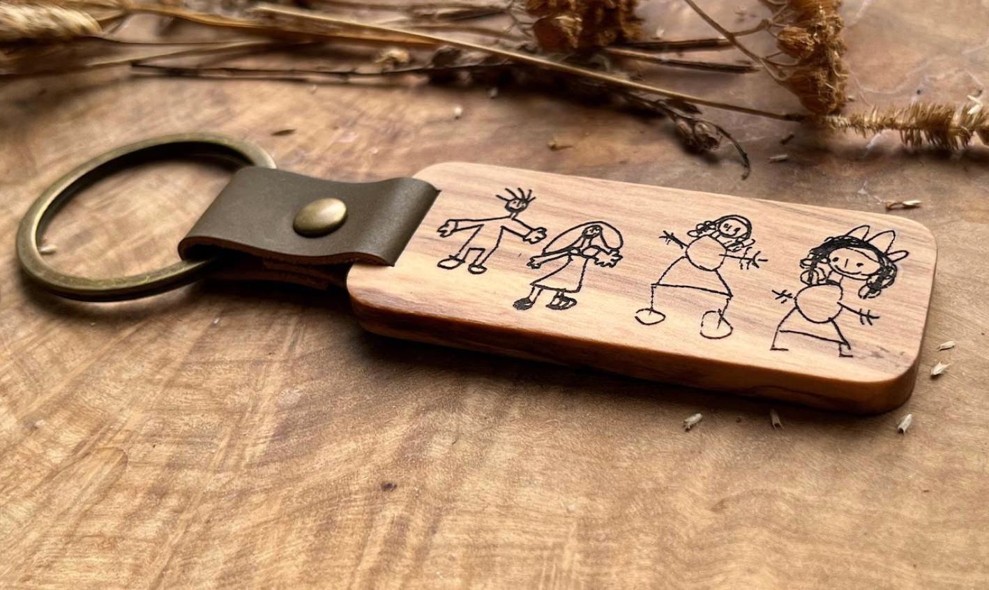 Personalised Engraved fathers day keyring